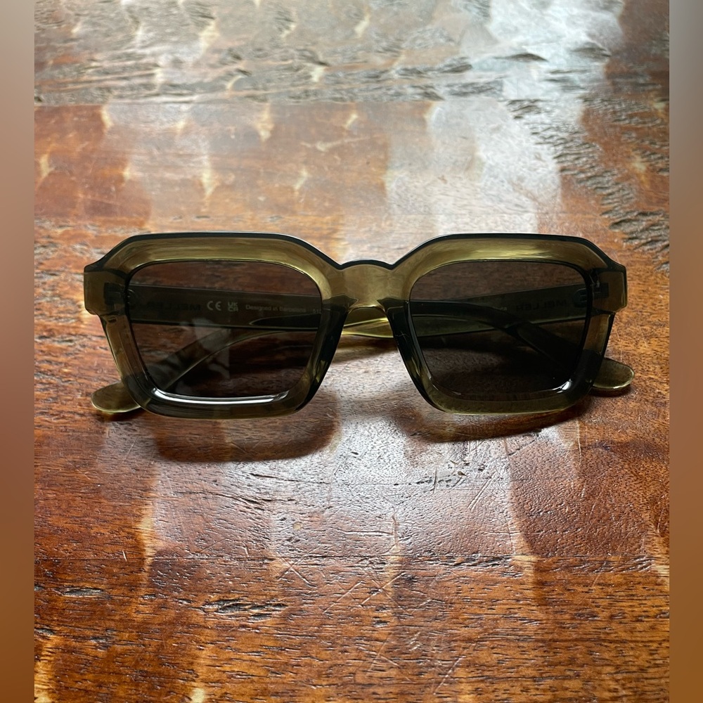 Square Olive Sunglasses